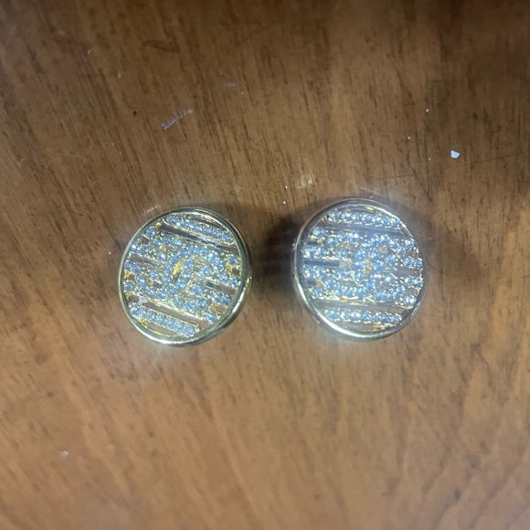 Upcycled Chanel buttons into pierced earrings. - Picture 4 of 7